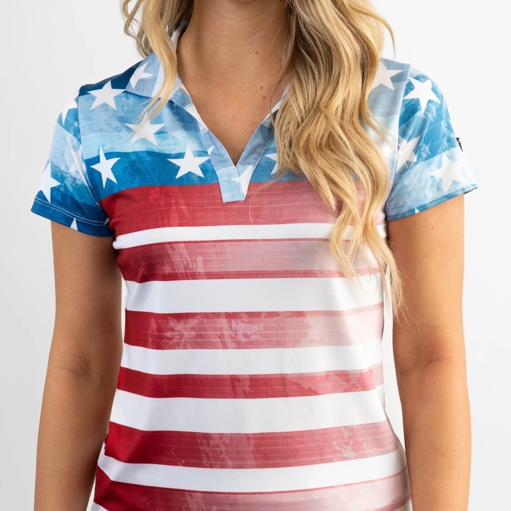 Yatta Patriotic Stars and Stripes Short Sleeve Tee Medium
